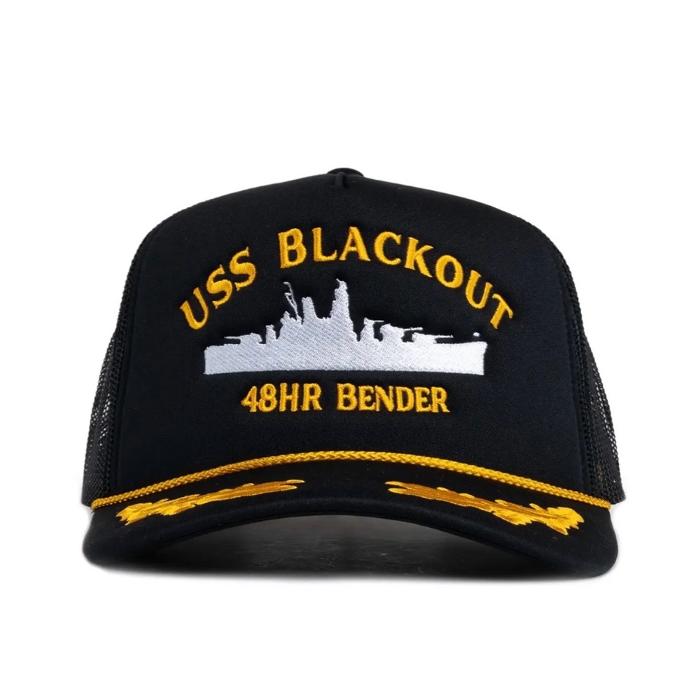 USS Blackout 48HR Bender Black Trucker Hat